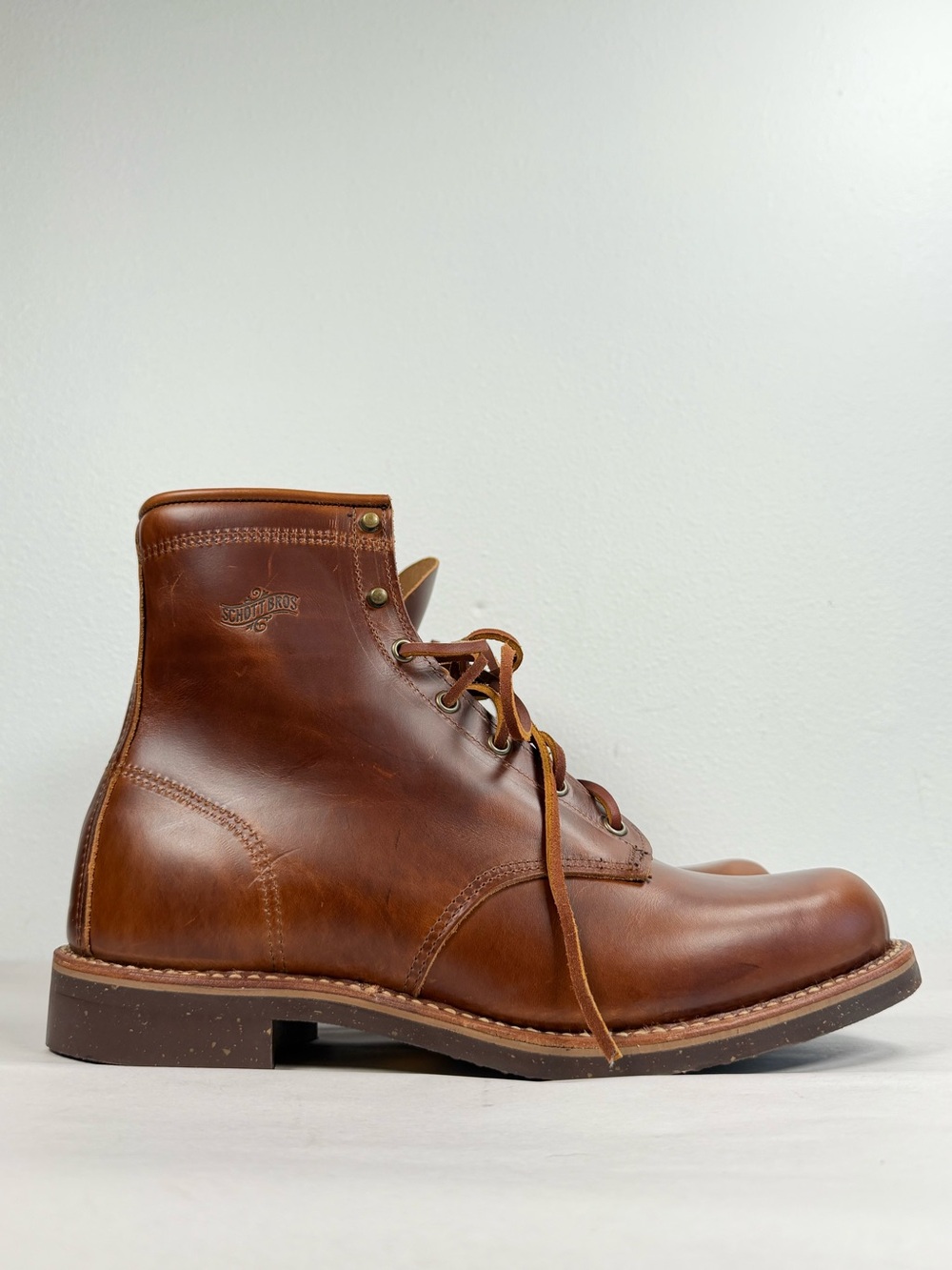 Schott Bros Men’s 6” Steerhide Service Boot BT24 Size 12 D CXL Made In USA